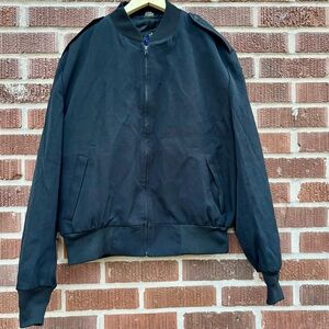 Neptune Garment Co Jacket Mens 16 Regular Black Bomber Military Wool Thinsulate
